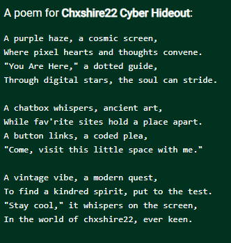 a poem by doug for chxshire22